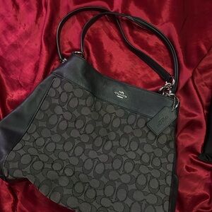 Coach Black and Gray Signature Tote Bag